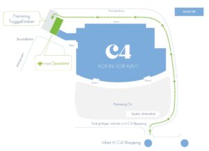 vägbeskrivning till Audio Skånes klinik på C¤-området i Kristianstad